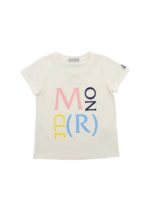 T-shirt color crema con logo multicolor