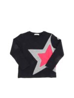 T-shirt maniche lunghe nera con stella