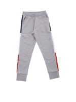 Pantalone in felpa di cotone grigio melange