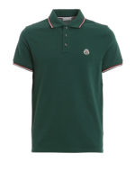 Polo in piquet con patch logo