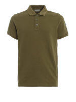 Polo in pique con stampa logo nel sottocollo