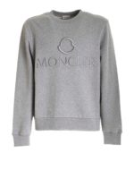 Felpa girocollo grigia con logo