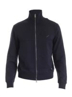 Felpa con zip blu scuro