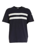 T-shirt blu con rifinitura logo