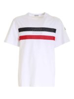 T-shirt bianca con rifinitura logo