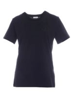 T-shirt nera con maxi patch logo