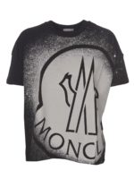 T-shirt logo sfumato nera