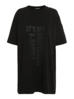T-shirt in cotone con stampa total black