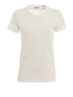 T-shirt con patch logo in velluto