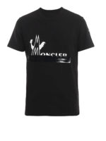 T-shirt in cotone con logo effetto vinile