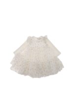 Abito maniche lunghe in tulle bianco