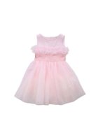 Abito rosa con gonna in tulle