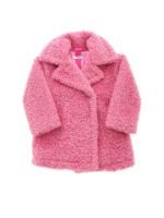 Cappotto effetto teddy rosa