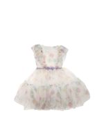 Abito stampa botanico bianco