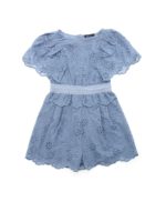 Tuta corta in sangallo color carta da zuccher