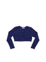 Coprispalle blu con bottone gioiello