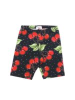 Leggings nero con stampa ciliegie