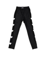 Leggings in eco-pelle e viscosa neri