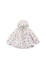 Piumino stampa mazzolini con rouches