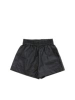 Short in pelle sintetica neri