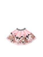 Gonna con balze rosa