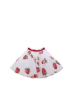 Gonna bianca stampa fragole
