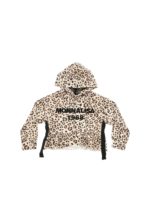 Felpa crop stampa animalier