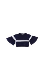 Felpa blu con rifinitura in strass