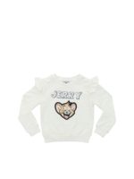 Felpa jerry bianca con rouches