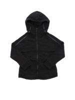 Felpa nera con retro in mesh