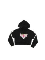 Felpa crop Pink Panther nera