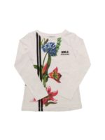 T-shirt maniche lunghe bianca con stampa Athl