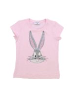 T-shirt rosa con stampa Bunny