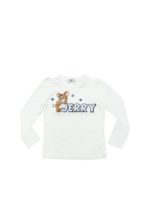 T-shirt jerry bianca con strass