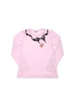 T-shirt maniche lunghe rosa con stampa