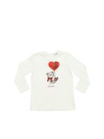 T-shirt bianca stampa orsettino