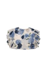 Top stampa ortensie bianco e blu