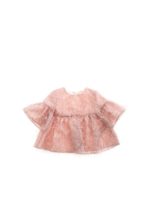 Top rosa in organza
