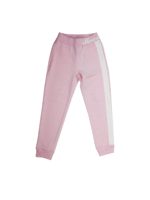 Pantaloni con bande a contrasto rosa