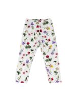 Leggings floreali bianchi