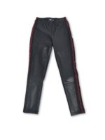 Pantalone nero con strass rosa