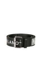 Cintura in pelle con logo stampato