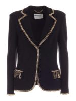 Giacca nera con dettagli metallici