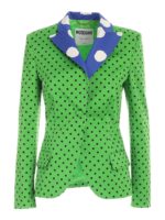 Giacca verde con motivo a pois