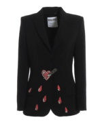 Blazer in cady con strass