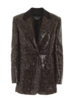 Giacca nera con stampa camouflage e paillette