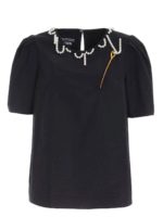 Blusa nera con perline