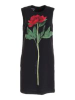 Abito nero stampa fiore