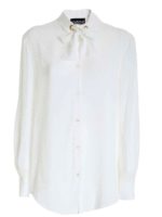 Camicia semitrasparente bianca con coulisse