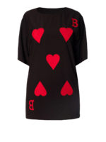 Abito a T-shirt carta di cuori